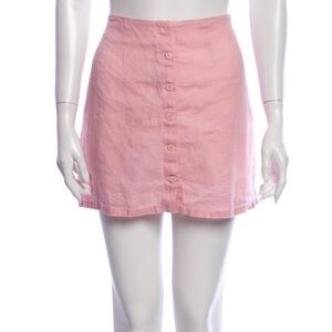 Reformation Pink Mini Skirt